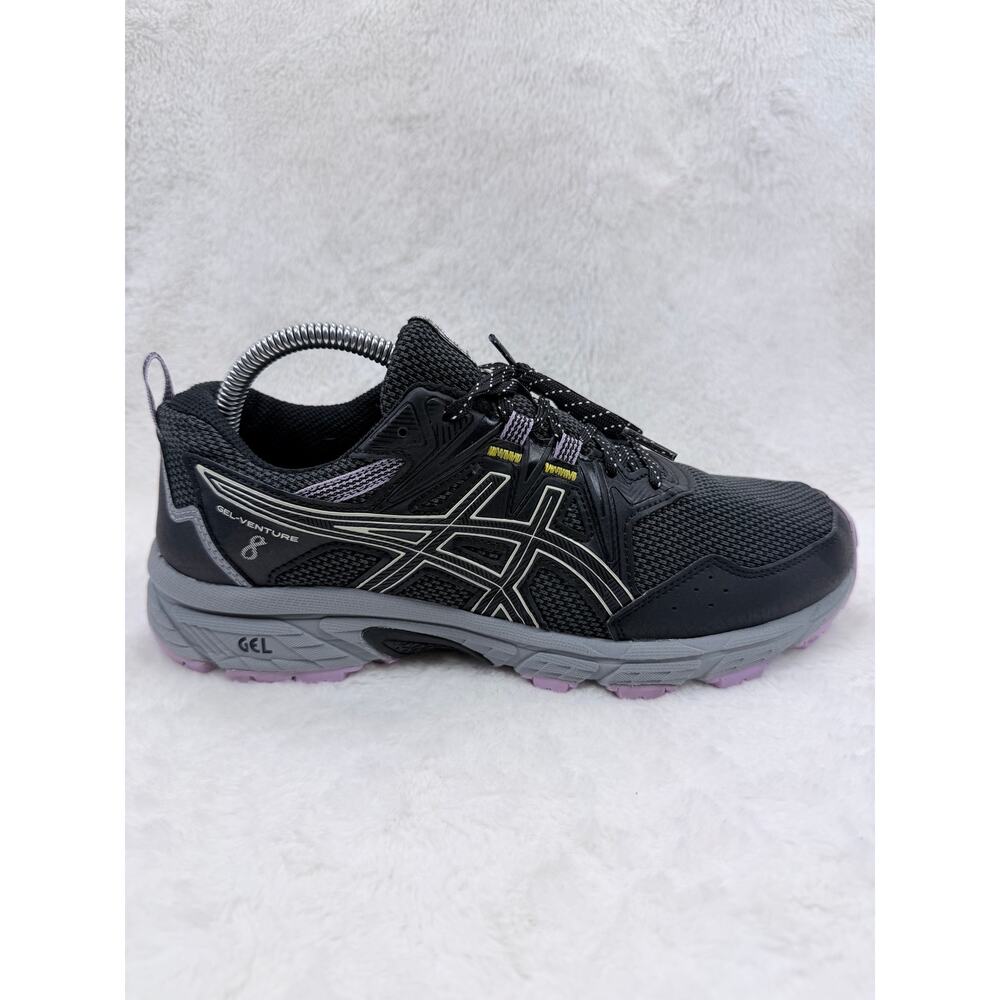 ASICS Gel-Venture 8 Womens Running Shoes Black Purple Size 9 B Sneaker